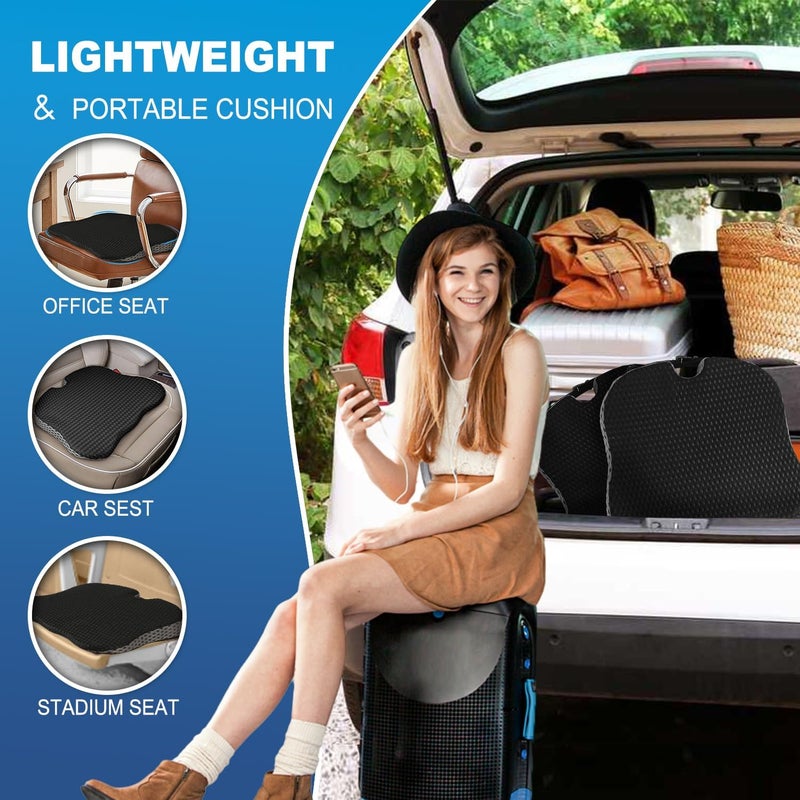 Hapiclody Car Seat Cushion for Driving,Office Chair Cushions Non-Slip Hip & Lower Back Tailbone Chair Pillow Pad,Memory Foam Seat Cushion for Car Seat Driver Truck Desk Wheelchair - Image 5